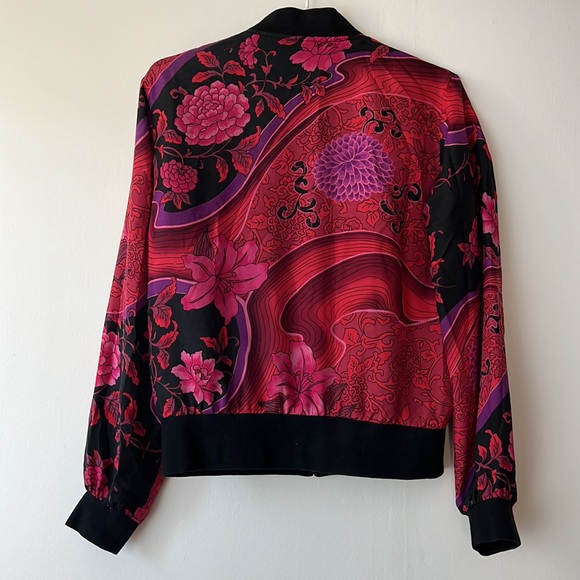 100% Silk Bomber Jacket by New York City Design Co. Size Small - Picture 7 of 8